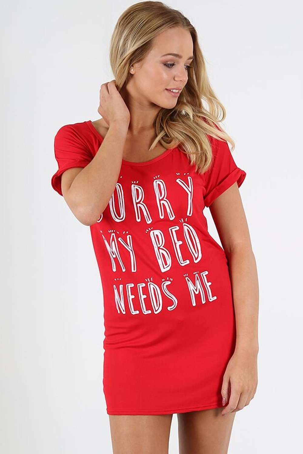 You Break It You Buy It Nightgown, Red Sleep Shirt 